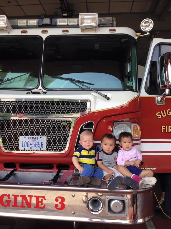 Fireman Lewis to the rescue! (Free fire station tour, Sugar Land, Texas)